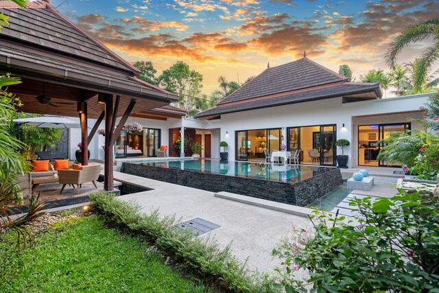 Thai-Inspired Private Pool Villa with Tropical Garden