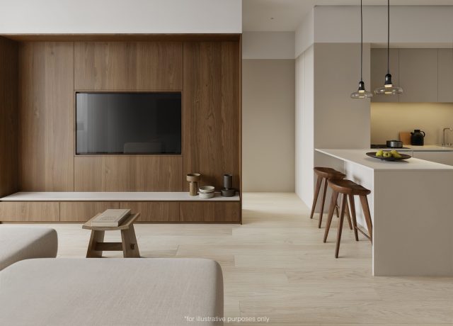 Modern Island Community Blending Living Work and Leisure