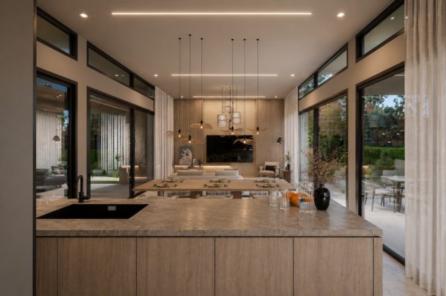 Garden Residence with Mountain Views and Open Interiors
