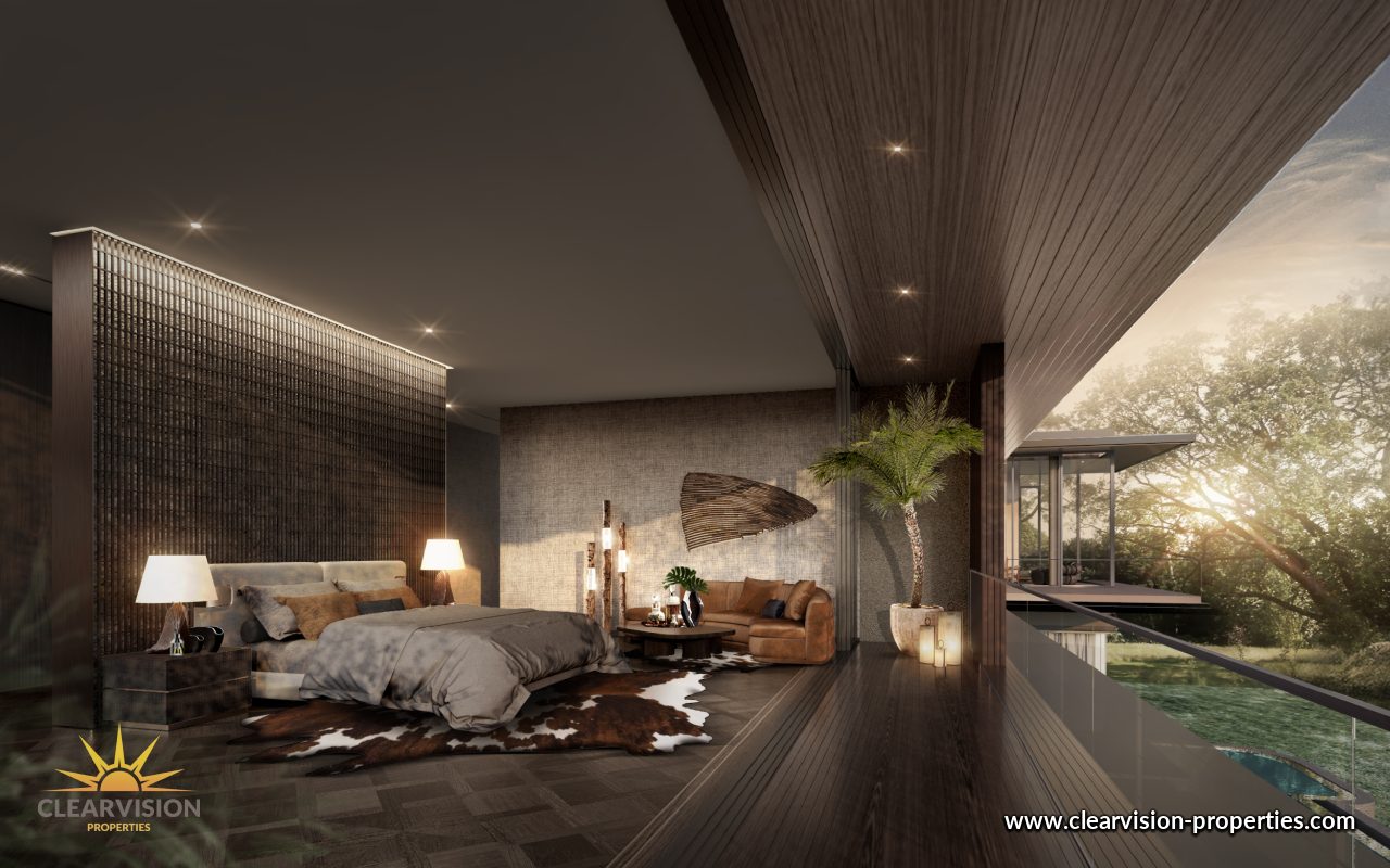 Modern Luxury Pool Villa with Lush Garden Surroundings