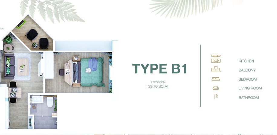 One Bedroom type B1 