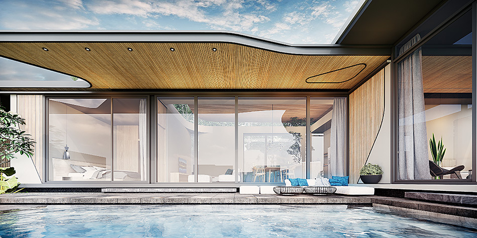 Minimalism styled pool villa project